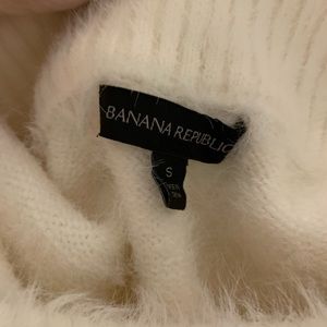 Cream off the shoulder fuzzy sweater